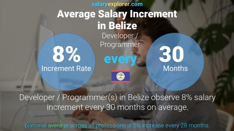 Annual Salary Increment Rate Belize Developer / Programmer