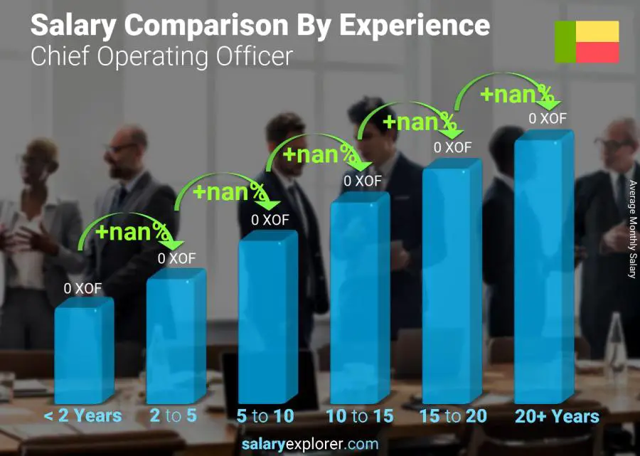 Salary comparison by years of experience monthly Benin Chief Operating Officer