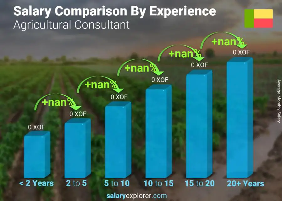 Salary comparison by years of experience monthly Benin Agricultural Consultant