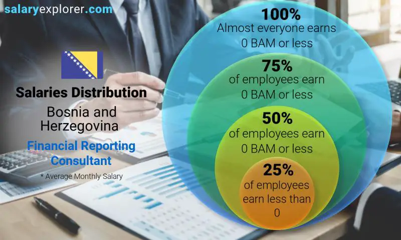 Median and salary distribution Bosnia and Herzegovina Financial Reporting Consultant monthly