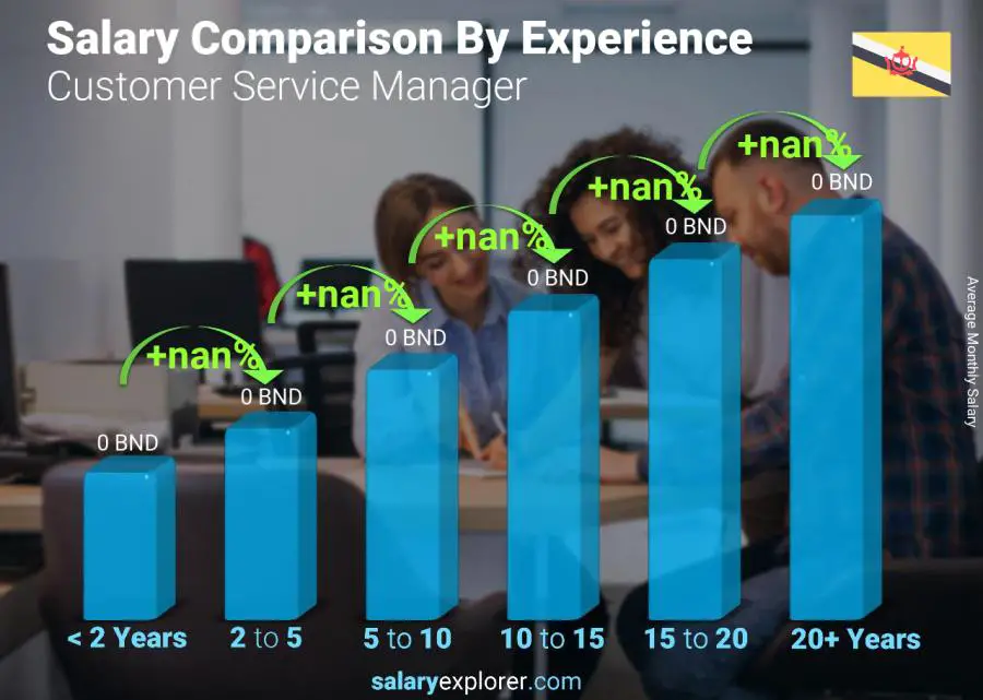 Salary comparison by years of experience monthly Brunei Customer Service Manager