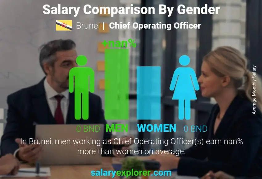 Salary comparison by gender Brunei Chief Operating Officer monthly