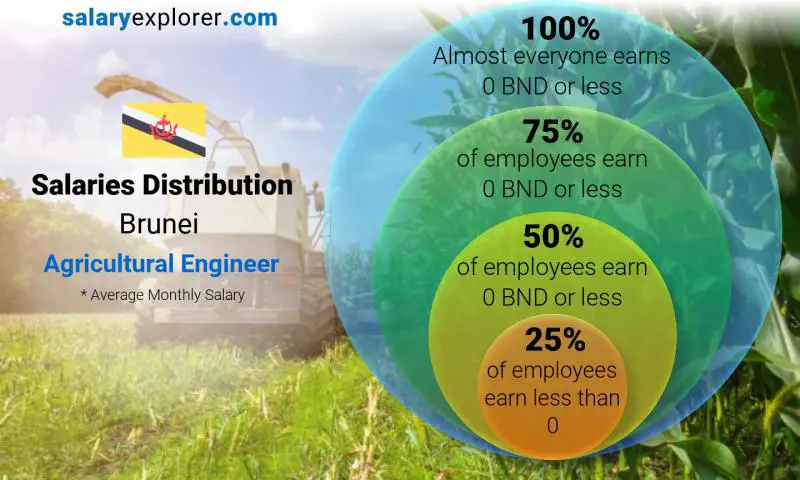 Median and salary distribution Brunei Agricultural Engineer monthly