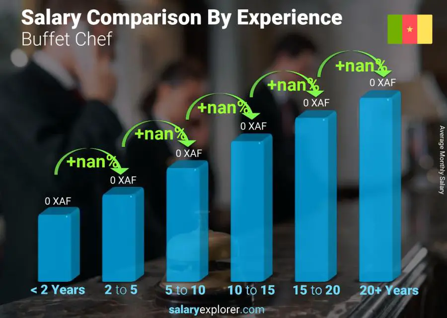 Salary comparison by years of experience monthly Cameroon Buffet Chef