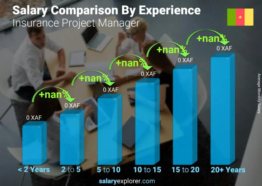 Salary comparison by years of experience monthly Cameroon Insurance Project Manager