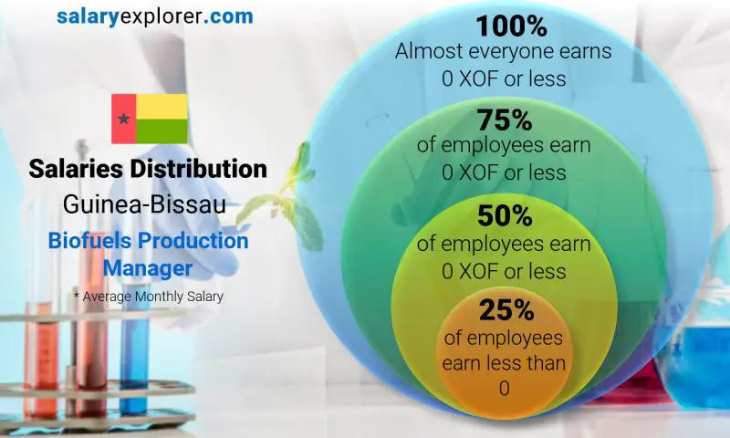 Median and salary distribution Guinea-Bissau Biofuels Production Manager monthly