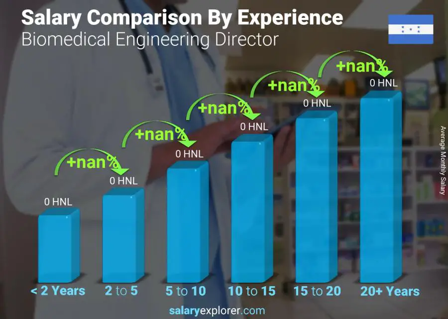 Salary comparison by years of experience monthly Honduras Biomedical Engineering Director