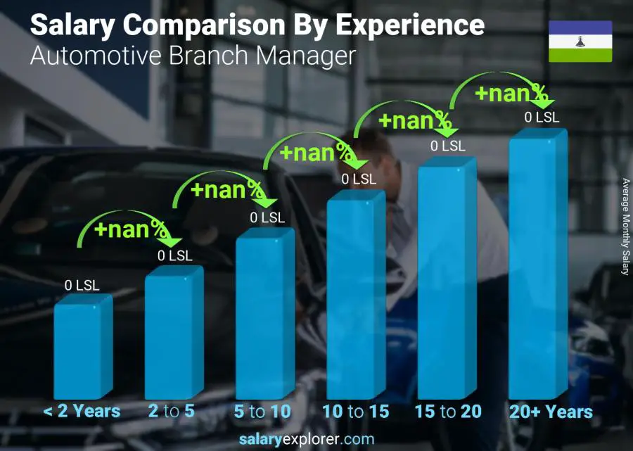 Salary comparison by years of experience monthly Lesotho Automotive Branch Manager