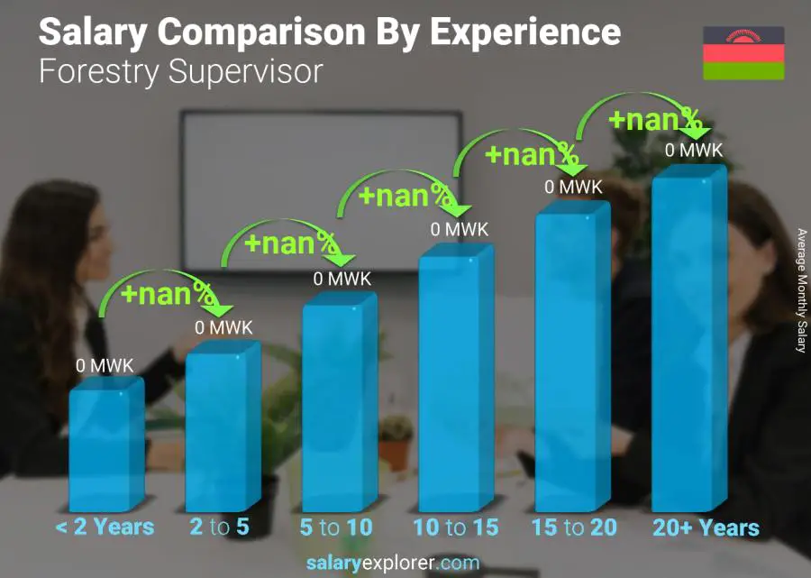 Salary comparison by years of experience monthly Malawi Forestry Supervisor