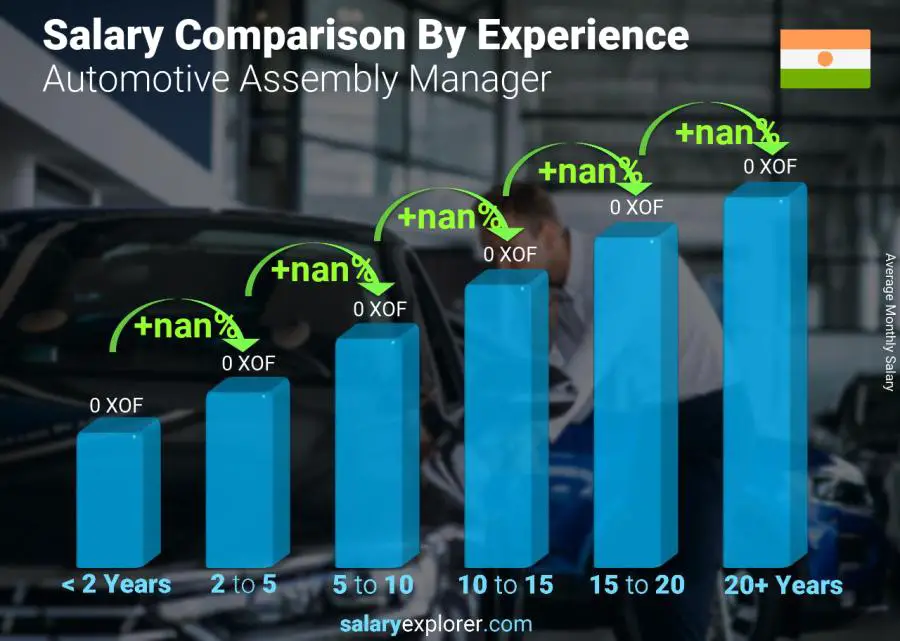 Salary comparison by years of experience monthly Niger Automotive Assembly Manager