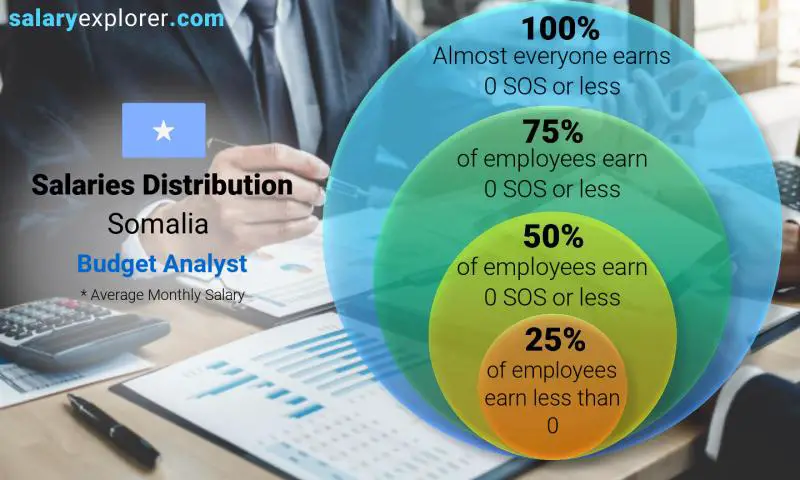 Median and salary distribution Somalia Budget Analyst monthly