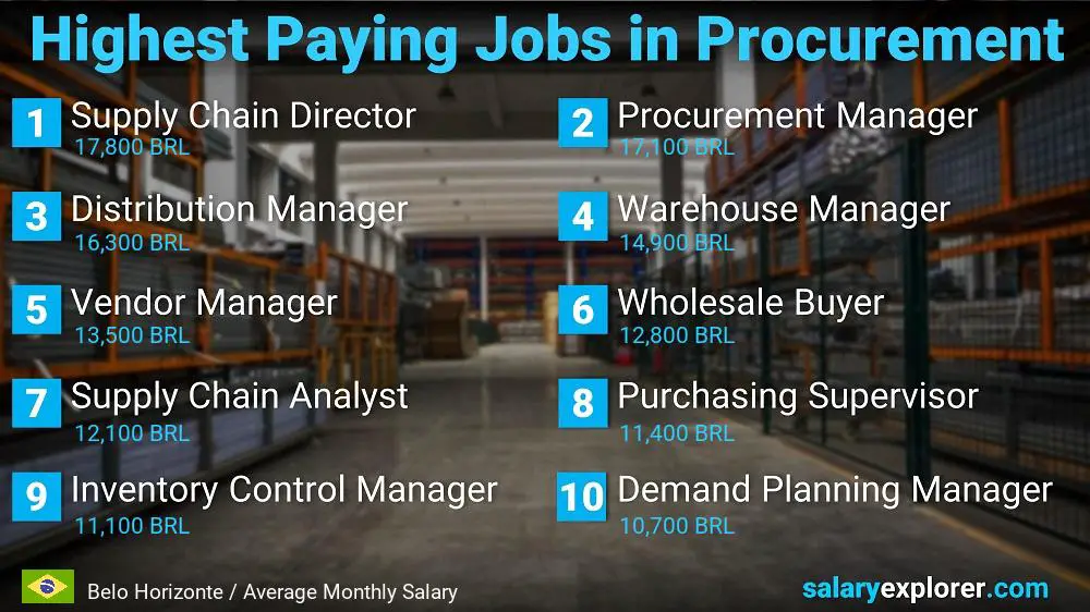 Highest Paying Jobs in Procurement - Belo Horizonte