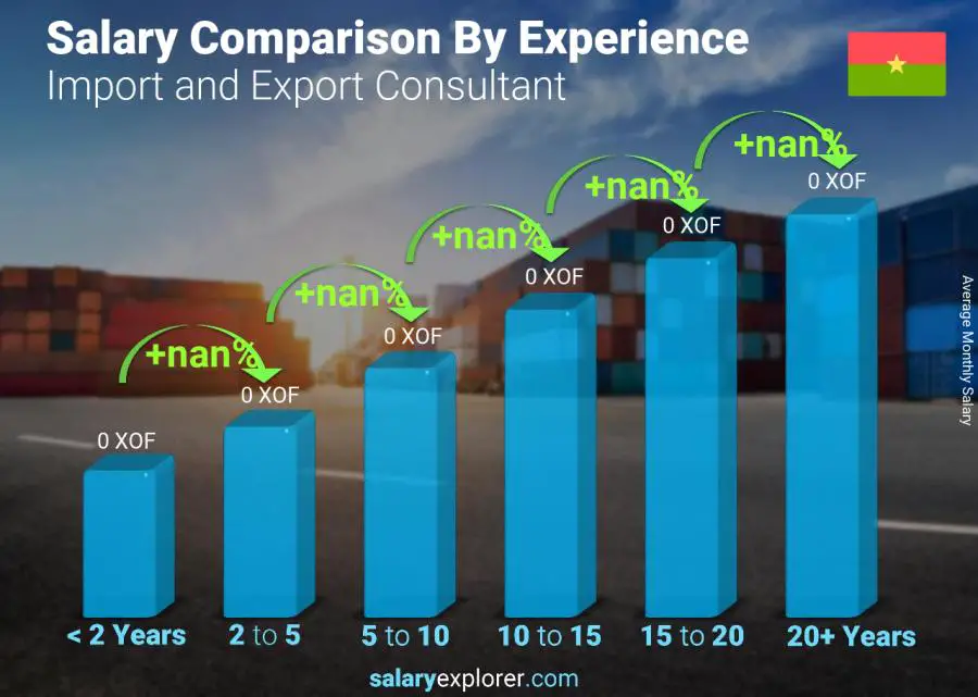 Salary comparison by years of experience monthly Burkina Faso Import and Export Consultant