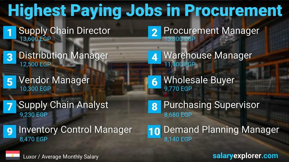 Highest Paying Jobs in Procurement - Luxor