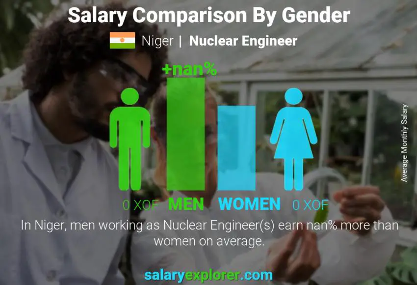 Salary comparison by gender Niger Nuclear Engineer monthly