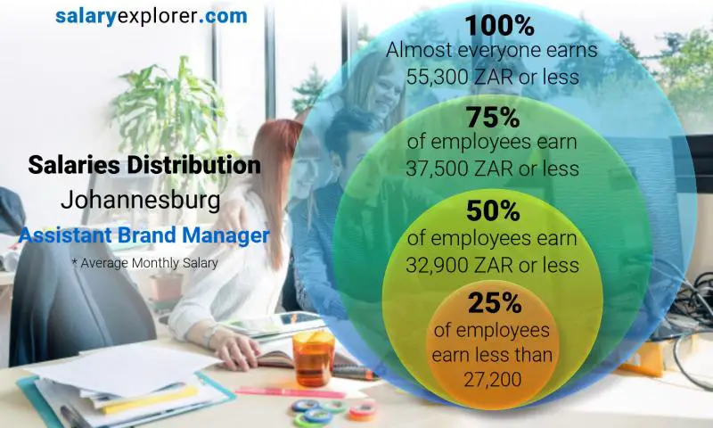 Median and salary distribution Johannesburg Assistant Brand Manager monthly